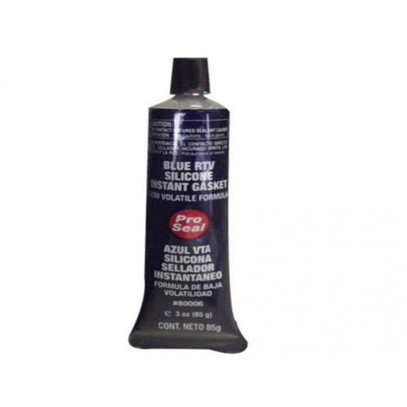 Pro Seal 6BR Blue RTV Silicone 3 oz. fits Fluids/Chemicals/Oil/Additives Silicone Sealant & Threadlock