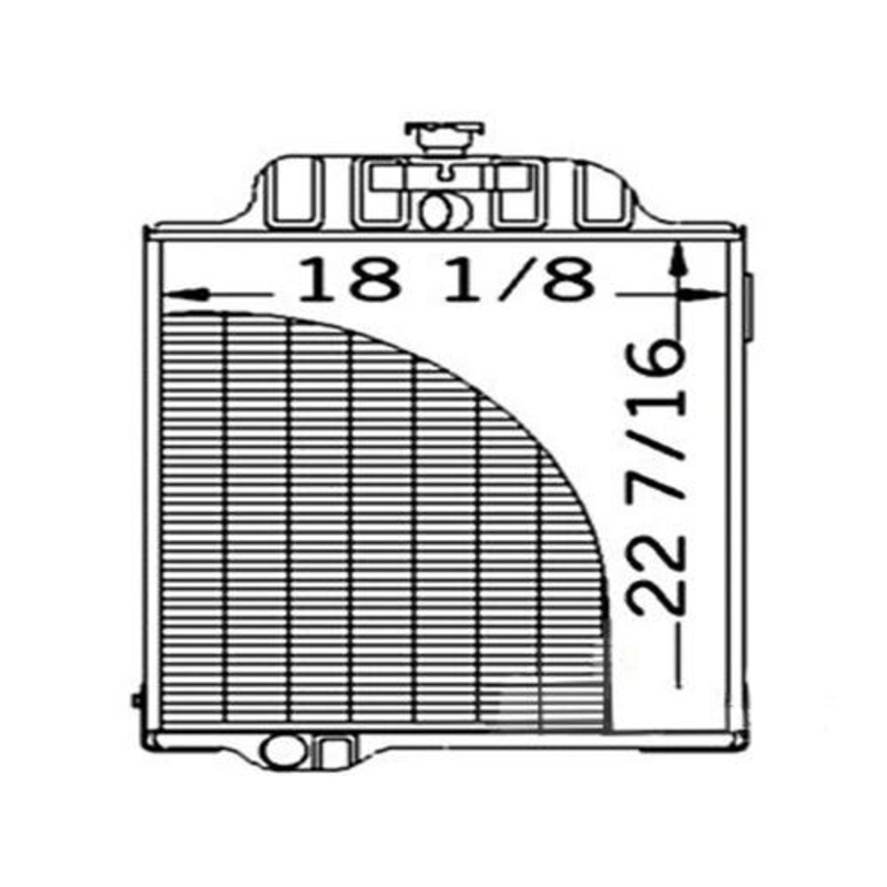 Radiator fits John Deere 500C 510 500C 510 AT58449