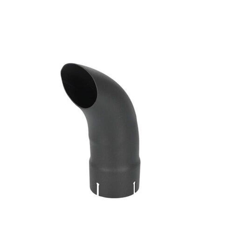 Exhaust Stack - 2-3/4" x 12" Curved Black