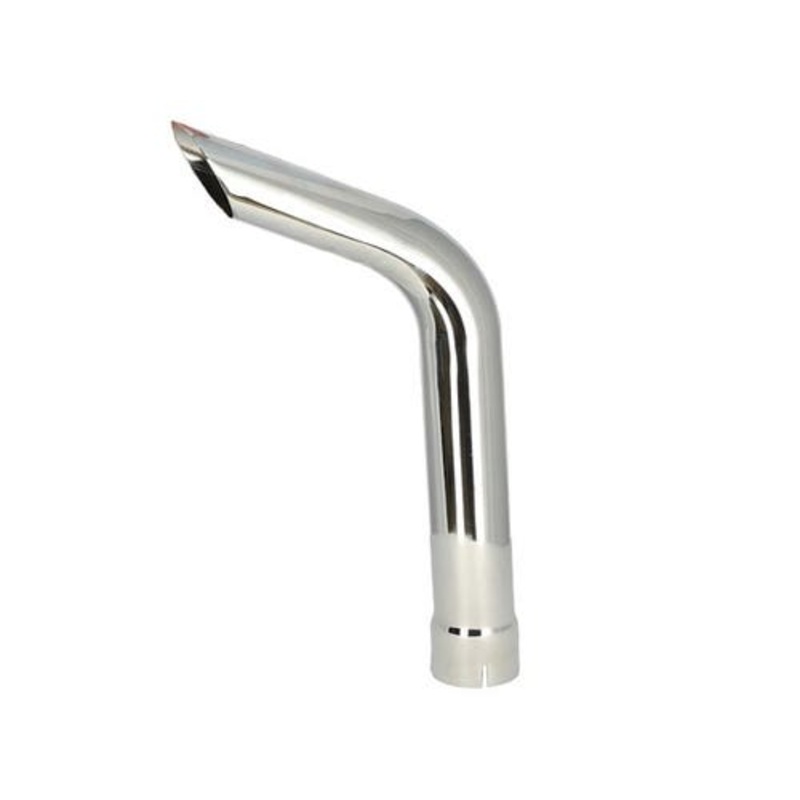 Exhaust Stack - 2-5/8" x 24" Curved Chrome