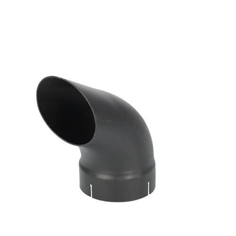 Exhaust Stack - 4-1/2" x 12" Curved Black