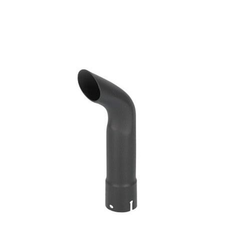 Exhaust Stack - 1-1/2" x 12" Curved Black