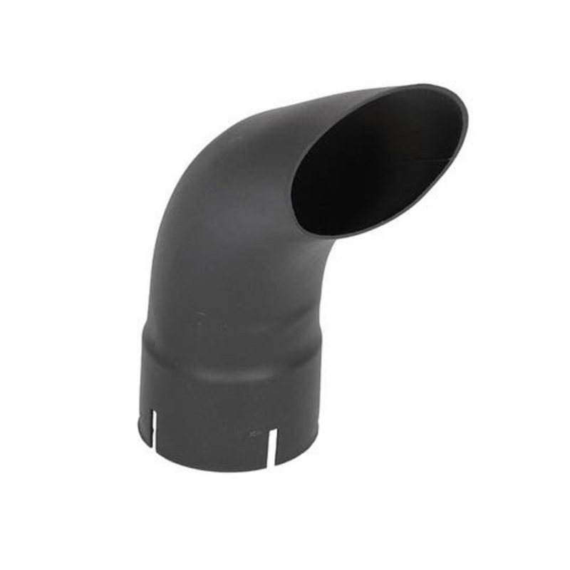 Exhaust Stack - 2-1/2" x 12" Curved Black
