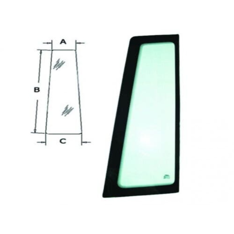 Cab Glass - Door Front Left Hand fits Case 570LXT 570MXT 580K 580L 580SK 580 Super L 590 570LXT 570MXT 580K 580L 580SK 580 Super L 590 R52879