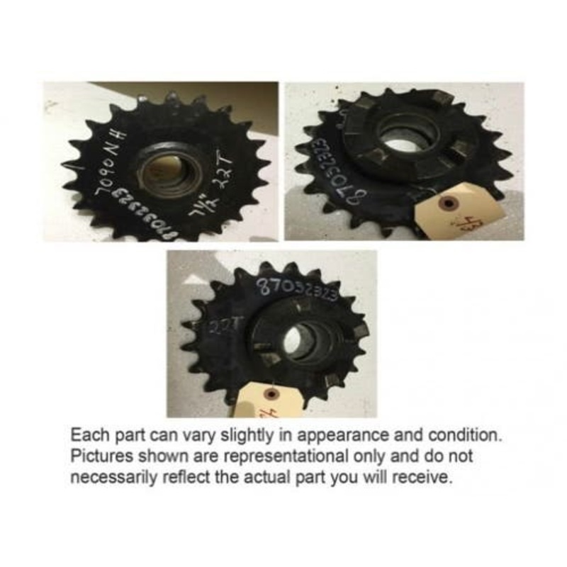 Used Clutch Drive Half and Sprocket Assembly fits New Holland BR740A BR750 BR750A BR780 BR780A BR7070 BR7080 BR7090 688 87032323 fits Case IH 87032323