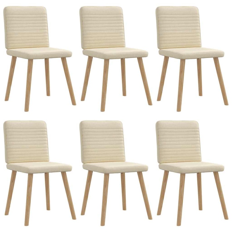 Chaises  manger lot de 6 crme tissu