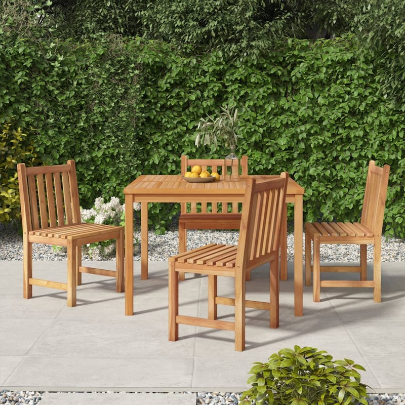 Ensemble  manger de jardin 5pcs Bois de teck massif
