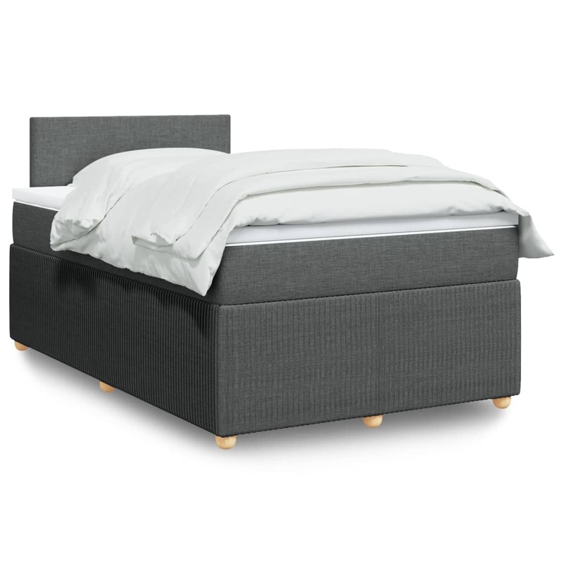 Sommier  lattes de lit avec matelas Gris fonc 120x200cm Tissu