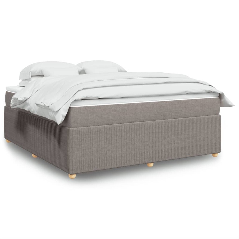 Sommier  lattes de lit avec matelas Taupe 180x200 cm Tissu