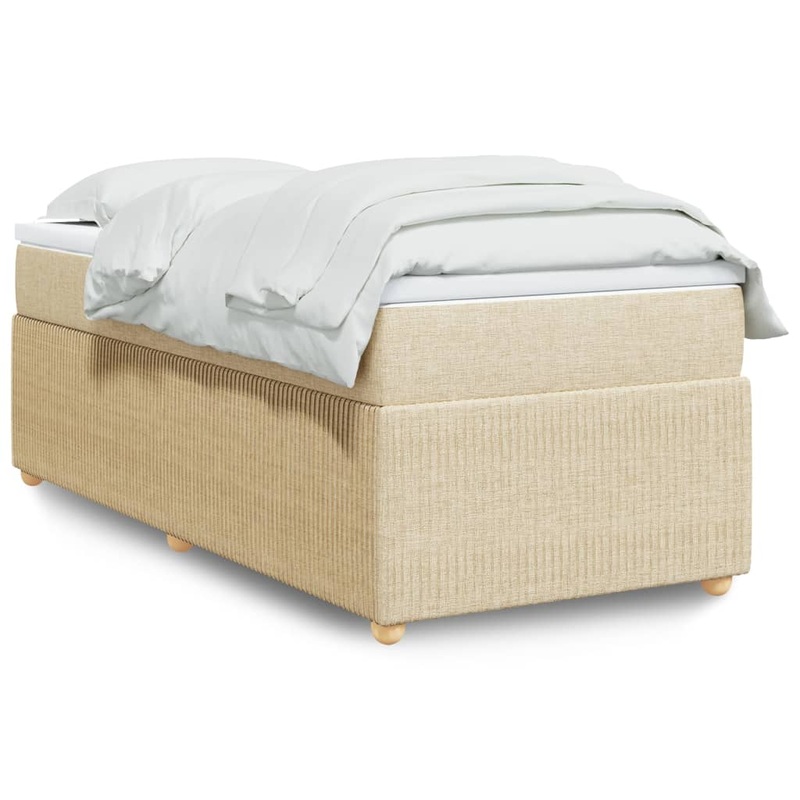 Sommier  lattes de lit et matelas Crme 90x190 cm Tissu