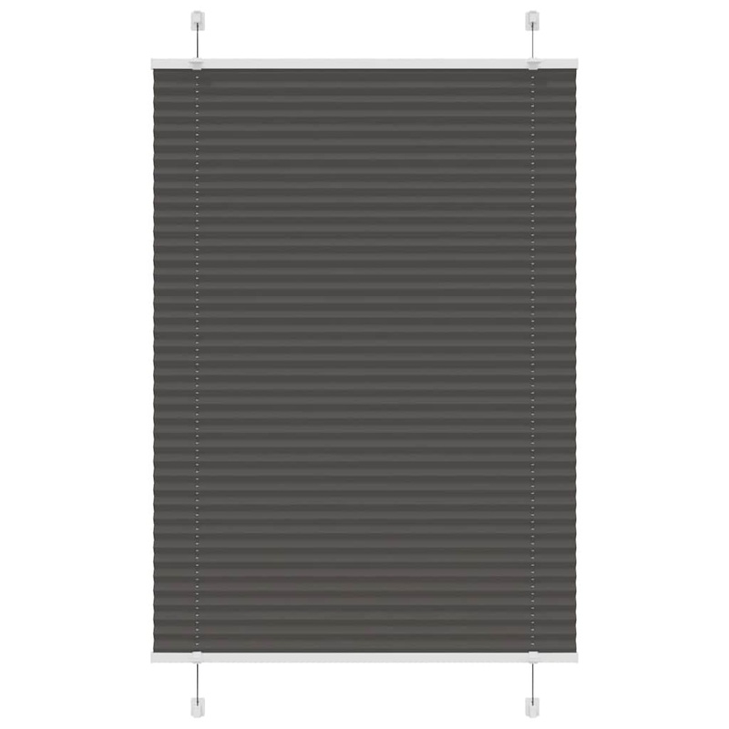 Store pliss noir 85x150 cm largeur du tissu 84,4 cm polyester