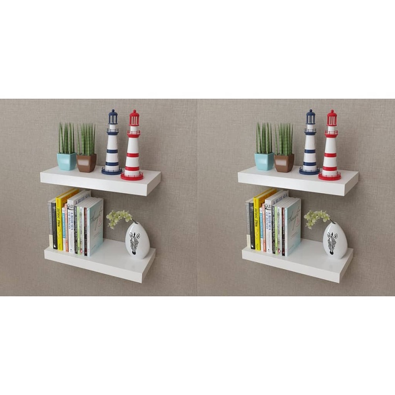 tagres murales 4 pcs Blanc 40 cm